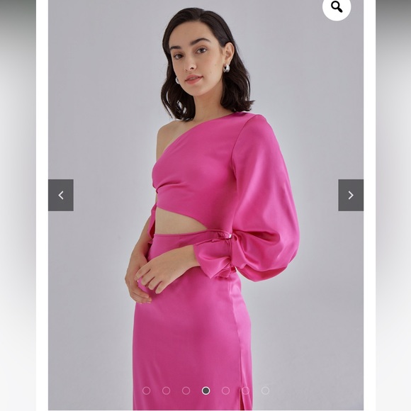 NEW without Tags SILK MAISON Pink Palace Silk Dress - Picture 4 of 11